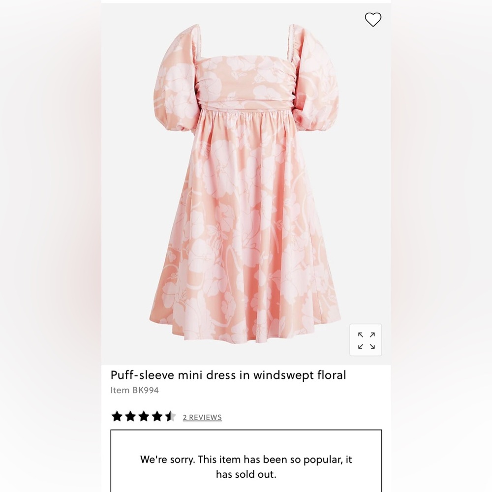J Crew Puff Sleeve Dress